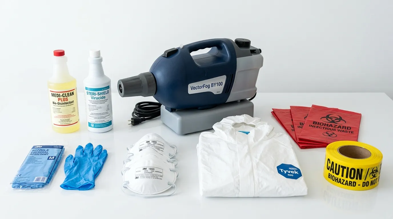 Professional biohazard remediation crew working in Marlborough