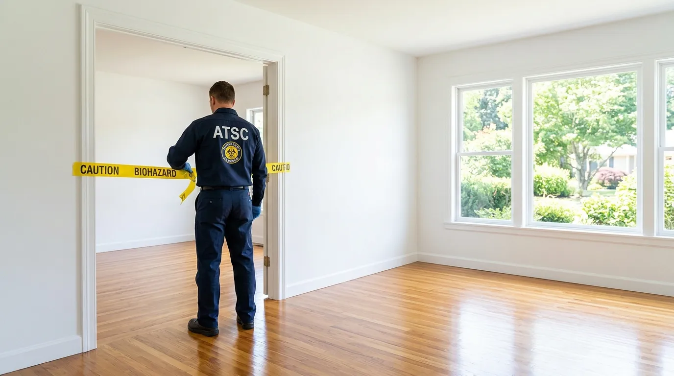 Certified biohazard cleanup crew performing Trauma Scene Cleanup in Marlborough